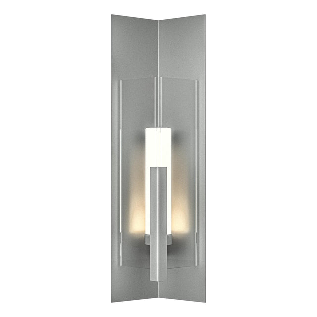 Hubbardton Forge 2024 Coastal Burnished Steel Clear Glass (ZM) Summit Large Outdoor Sconce