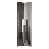 Hubbardton Forge 2024 Coastal Burnished Steel Clear Glass (ZM) Summit Large Outdoor Sconce