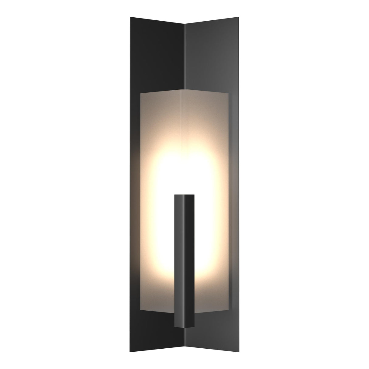 Hubbardton Forge 2024 Coastal Black Frosted Glass (FD) Summit Large Outdoor Sconce