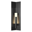 Hubbardton Forge 2024 Coastal Black Clear Glass (ZM) Summit Large Outdoor Sconce