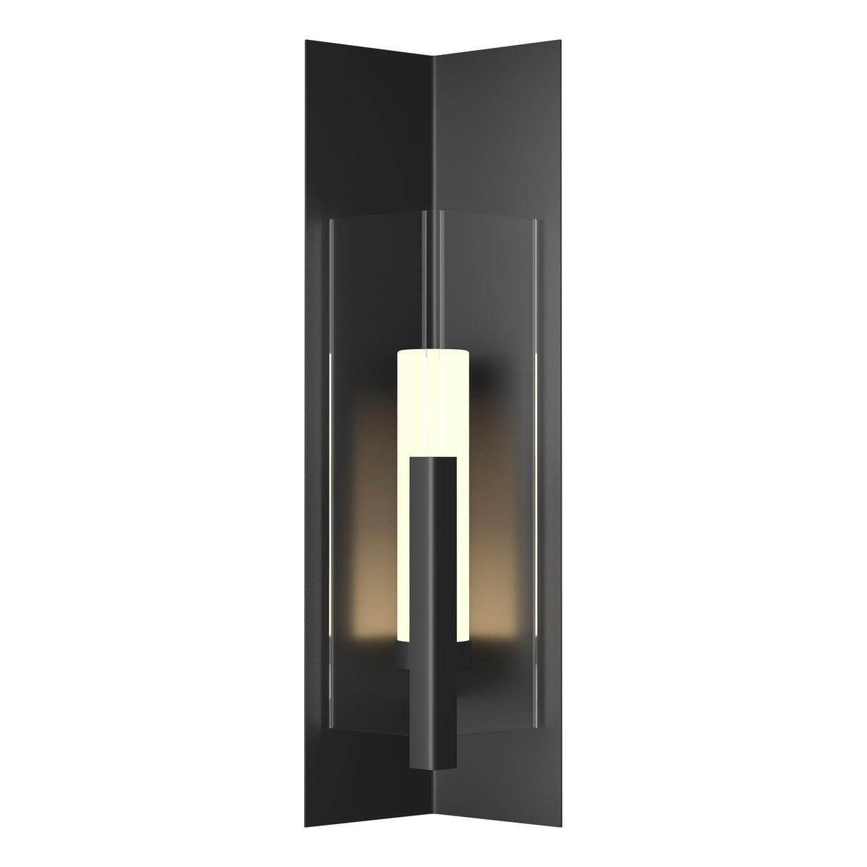 Hubbardton Forge 2024 Coastal Black Clear Glass (ZM) Summit Large Outdoor Sconce