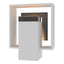 Hubbardton Forge 2024 Coastal White Slate Clear Glass (ZM) Shadow Box Small w/Slate Outdoor Sconce