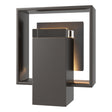 Hubbardton Forge 2024 Oil Rubbed Bronze Slate Clear Glass (ZM) Shadow Box Small w/Slate Outdoor Sconce