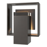 Hubbardton Forge 2024 Oil Rubbed Bronze Slate Clear Glass (ZM) Shadow Box Small w/Slate Outdoor Sconce