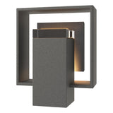 Hubbardton Forge 2024 Natural Iron Slate Clear Glass (ZM) Shadow Box Small w/Slate Outdoor Sconce