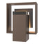 Hubbardton Forge 2024 Coastal Bronze Slate Clear Glass (ZM) Shadow Box Small w/Slate Outdoor Sconce