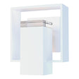 Hubbardton Forge 2018 Coastal White Coastal White Clear Glass (ZM) Shadow Box Small Outdoor Sconce