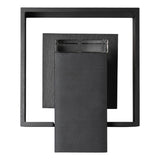 Hubbardton Forge 2024 Coastal Black Slate Clear Glass (ZM) Shadow Box Small w/Slate Outdoor Sconce
