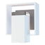 Hubbardton Forge 2018 Coastal White Coastal Burnished Steel Clear Glass (ZM) Shadow Box Small Outdoor Sconce