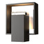 Hubbardton Forge 2018 Coastal Oil Rubbed Bronze Coastal White Clear Glass (ZM) Shadow Box Small Outdoor Sconce