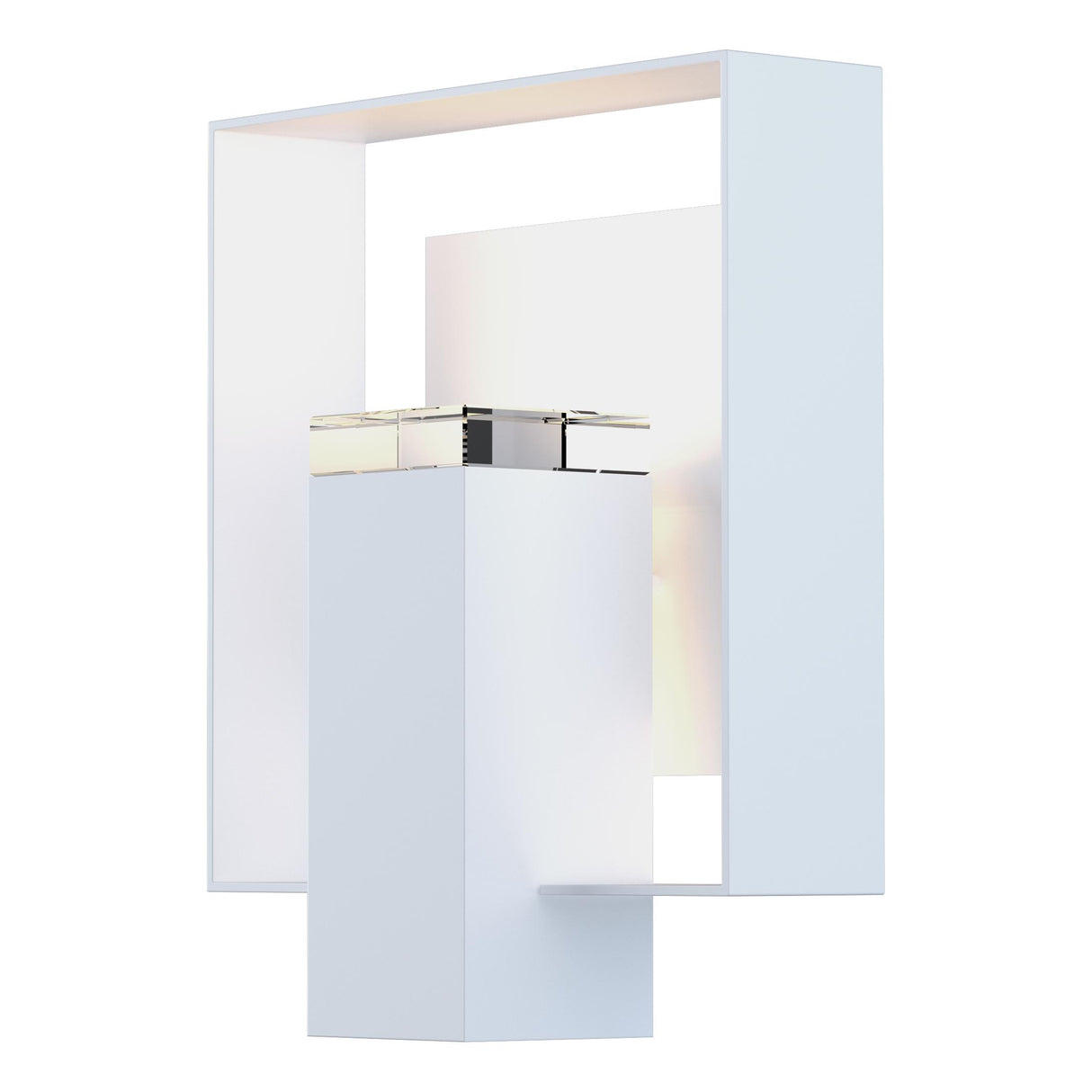Hubbardton Forge 2018 Coastal White Coastal White Clear Glass (ZM) Shadow Box Outdoor Sconce