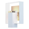 Hubbardton Forge 2018 Coastal White Coastal Burnished Steel Clear Glass (ZM) Shadow Box Outdoor Sconce