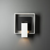 Hubbardton Forge 2018 Coastal White Coastal Black Clear Glass (ZM) Shadow Box Outdoor Sconce