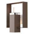 Hubbardton Forge 2018 Coastal Bronze Coastal White Clear Glass (ZM) Shadow Box Outdoor Sconce