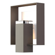 Hubbardton Forge 2018 Coastal Dark Smoke Coastal White Clear Glass (ZM) Shadow Box Outdoor Sconce