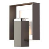 Hubbardton Forge 2018 Coastal Dark Smoke Coastal White Clear Glass (ZM) Shadow Box Outdoor Sconce