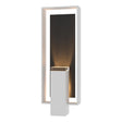 Hubbardton Forge 2024 Coastal White Slate Clear Glass (ZM) Shadow Box Large w/Slate Outdoor Sconce