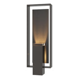 Hubbardton Forge 2024 Oil Rubbed Bronze Slate Clear Glass (ZM) Shadow Box Large w/Slate Outdoor Sconce