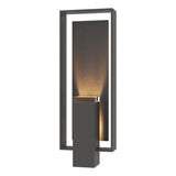 Hubbardton Forge 2024 Natural Iron Slate Clear Glass (ZM) Shadow Box Large w/Slate Outdoor Sconce