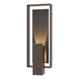 Hubbardton Forge 2024 Coastal Bronze Slate Clear Glass (ZM) Shadow Box Large w/Slate Outdoor Sconce