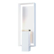 Hubbardton Forge 2018 Coastal White Coastal White Clear Glass (ZM) Shadow Box Large Outdoor Sconce