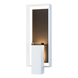 Hubbardton Forge 2018 Coastal White Coastal Oil Rubbed Bronze Clear Glass (ZM) Shadow Box Large Outdoor Sconce