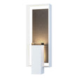 Hubbardton Forge 2018 Coastal White Coastal Natural Iron Clear Glass (ZM) Shadow Box Large Outdoor Sconce