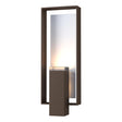 Hubbardton Forge 2018 Coastal Bronze Coastal White Clear Glass (ZM) Shadow Box Large Outdoor Sconce