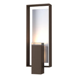 Hubbardton Forge 2018 Coastal Bronze Coastal White Clear Glass (ZM) Shadow Box Large Outdoor Sconce