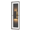 Hubbardton Forge 2024 Oil Rubbed Bronze Slate Clear Glass (ZM) Shadow Box Tall w/Slate Outdoor Sconce