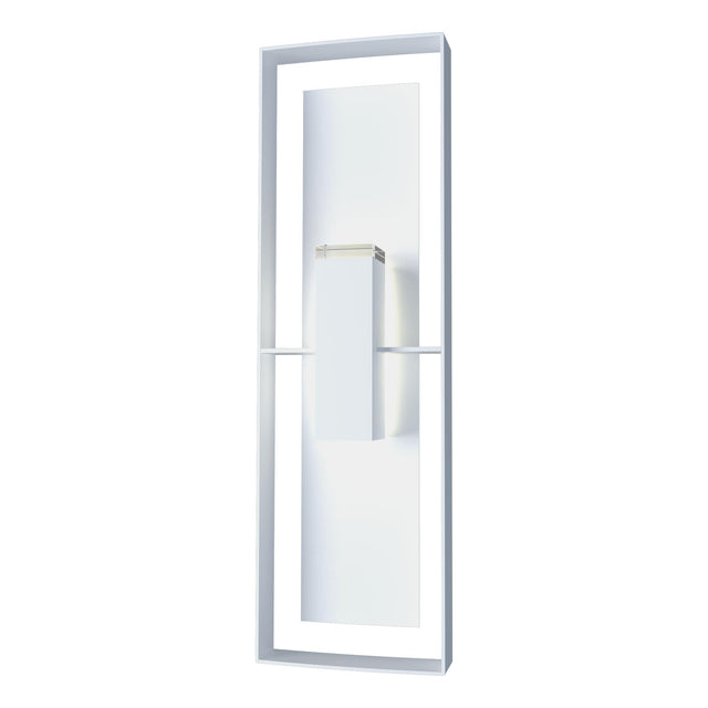 Hubbardton Forge 2020 Coastal White Coastal White Clear Glass (ZM) Shadow Box Tall Outdoor Sconce