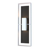 Hubbardton Forge 2020 Coastal White Coastal Oil Rubbed Bronze Clear Glass (ZM) Shadow Box Tall Outdoor Sconce