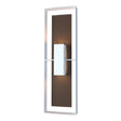 Hubbardton Forge 2020 Coastal White Coastal Bronze Clear Glass (ZM) Shadow Box Tall Outdoor Sconce