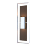 Hubbardton Forge 2020 Coastal White Coastal Bronze Clear Glass (ZM) Shadow Box Tall Outdoor Sconce