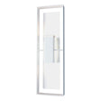Hubbardton Forge 2020 Coastal White Coastal Burnished Steel Clear Glass (ZM) Shadow Box Tall Outdoor Sconce