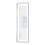 Hubbardton Forge 2020 Coastal White Coastal Burnished Steel Clear Glass (ZM) Shadow Box Tall Outdoor Sconce