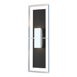 Hubbardton Forge 2020 Coastal White Coastal Black Clear Glass (ZM) Shadow Box Tall Outdoor Sconce