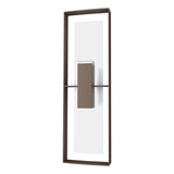 Hubbardton Forge 2020 Coastal Bronze Coastal White Clear Glass (ZM) Shadow Box Tall Outdoor Sconce