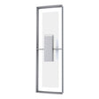 Hubbardton Forge 2020 Coastal Burnished Steel Coastal White Clear Glass (ZM) Shadow Box Tall Outdoor Sconce