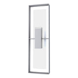Hubbardton Forge 2020 Coastal Burnished Steel Coastal White Clear Glass (ZM) Shadow Box Tall Outdoor Sconce