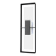 Hubbardton Forge 2020 Coastal Black Coastal White Clear Glass (ZM) Shadow Box Tall Outdoor Sconce