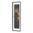 Hubbardton Forge 2024 Natural Iron Slate Clear Glass (ZM) Shadow Box Extra Tall w/Slate Outdoor Sconce