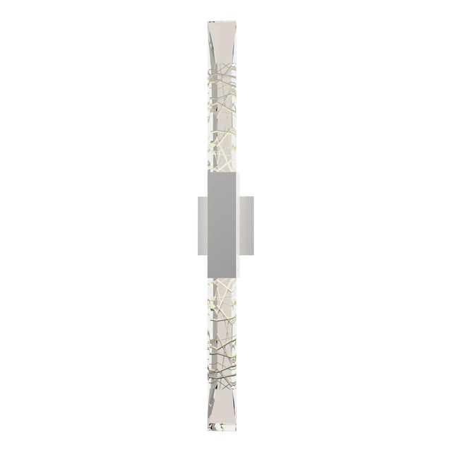 Hubbardton Forge 2019 Coastal White Clear Glass (ZM) Refraction Large Outdoor Sconce
