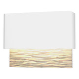 Hubbardton Forge 2019 Coastal White Coastal Burnished Steel Stratum Dark Sky Friendly LED Outdoor Sconce
