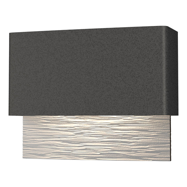 Hubbardton Forge 2019 Coastal Natural Iron Coastal White Stratum Dark Sky Friendly LED Outdoor Sconce