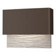 Hubbardton Forge 2019 Coastal Bronze Coastal White Stratum Dark Sky Friendly LED Outdoor Sconce