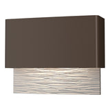 Hubbardton Forge 2019 Coastal Bronze Coastal White Stratum Dark Sky Friendly LED Outdoor Sconce