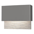 Hubbardton Forge 2019 Coastal Burnished Steel Coastal White Stratum Dark Sky Friendly LED Outdoor Sconce