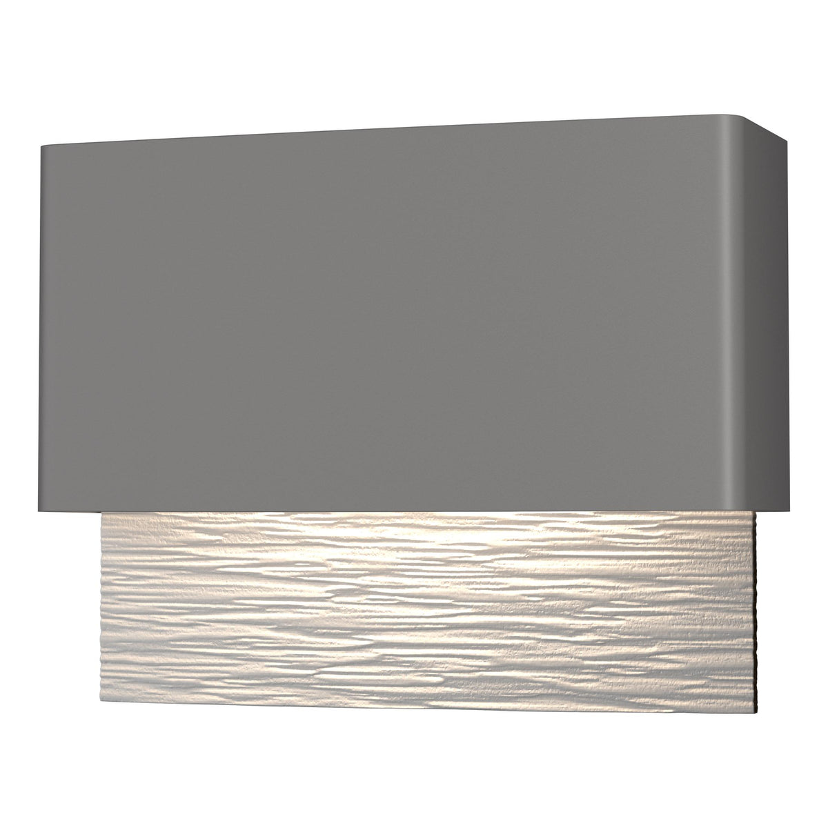 Hubbardton Forge 2019 Coastal Burnished Steel Coastal White Stratum Dark Sky Friendly LED Outdoor Sconce