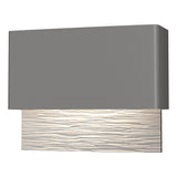 Hubbardton Forge 2019 Coastal Burnished Steel Coastal White Stratum Dark Sky Friendly LED Outdoor Sconce